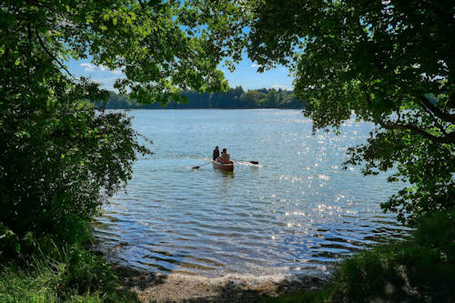 Rowboat on the lake